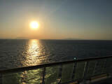 Sunset on cruise ship